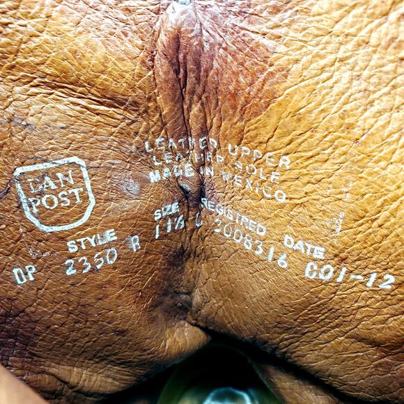 Dan Post Exotic Teju Lizard Western Boots Size 11.5 - Picture 7 of 10